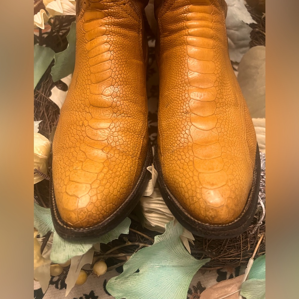 The Sanders Vtg ostrich leg cowboy boots
